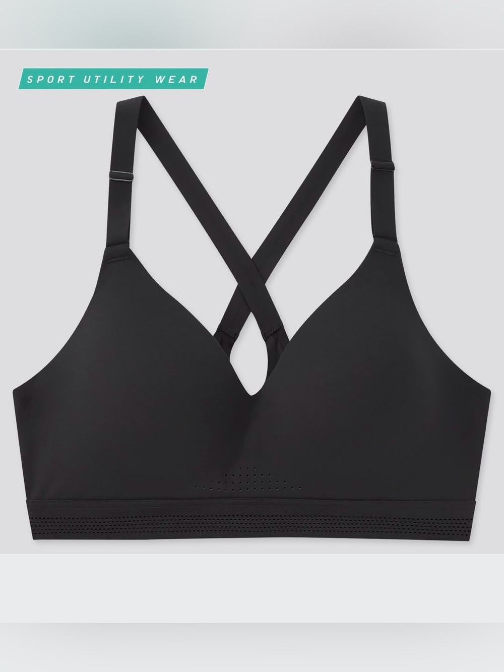 Uniqlo 2 pieces Black Seamless Sports Bra with Crisscross Straps size S